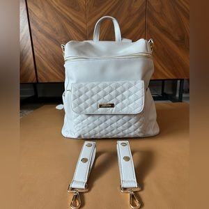 Luli Bebe Monaco Diaper Bag in Stone Grey